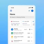 1Password showing location-based items.