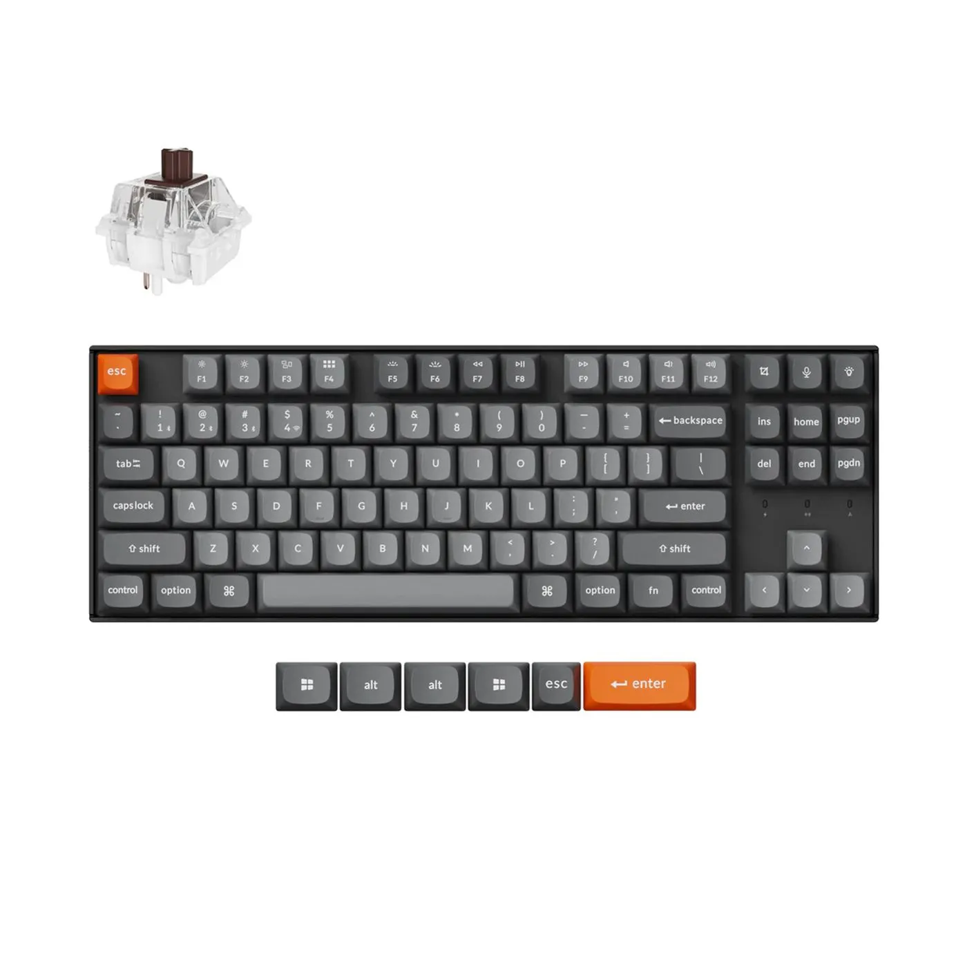 Bàn phím cơ Keychron K8 Max với tùy chọn switch Super Brown