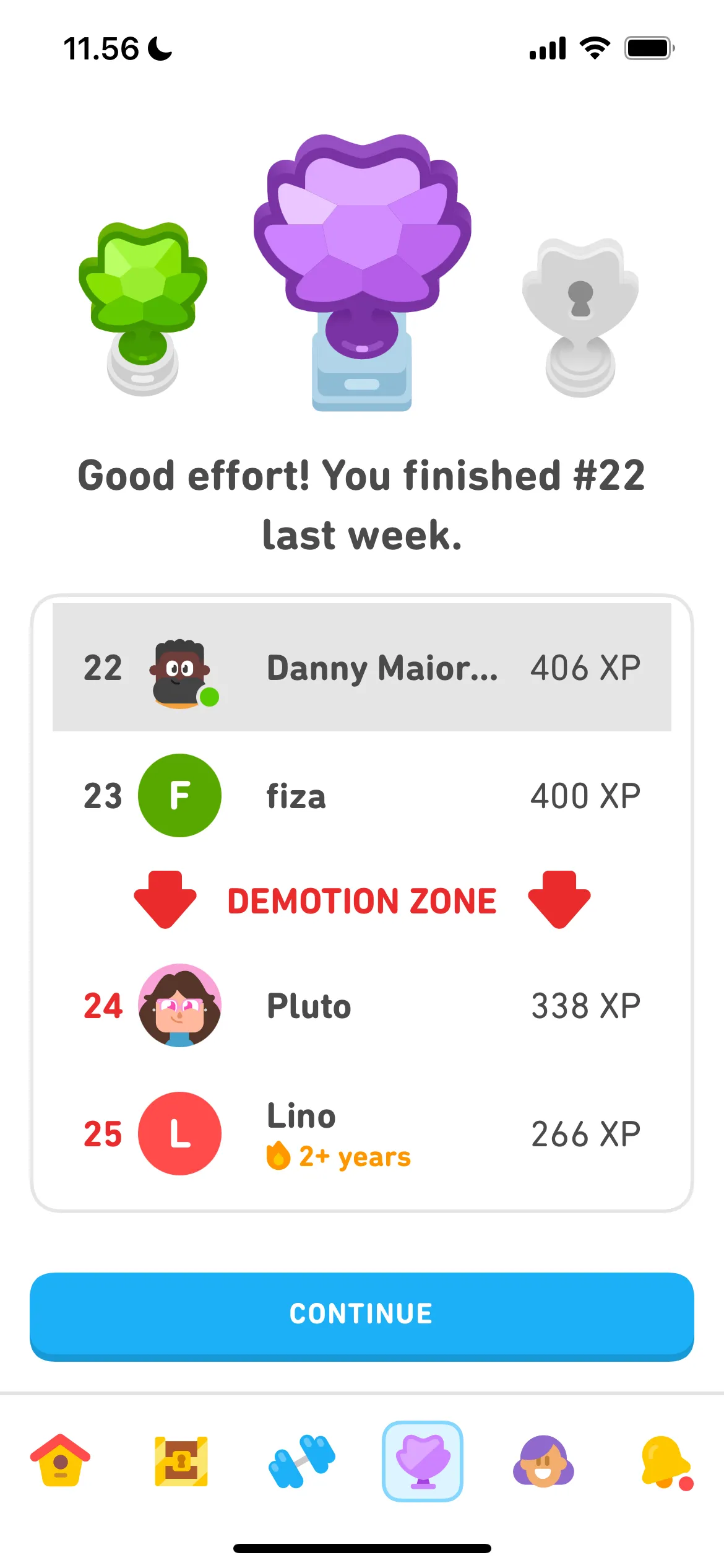 Bảng xếp hạng giải đấu ngôn ngữ trong Duolingo