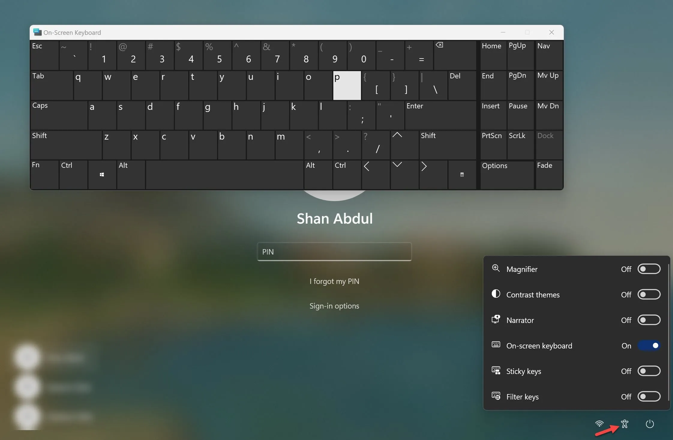 Bật bàn phím ảo trên màn hình đăng nhập Windows để nhập mật khẩu khi bàn phím vật lý không hoạt động