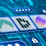 Biểu tượng các trình quản lý mật khẩu NordPass, Dashlane và Proton Pass minh họa tính năng bảo mật.