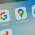 Biểu tượng Google Maps trên màn hình điện thoại