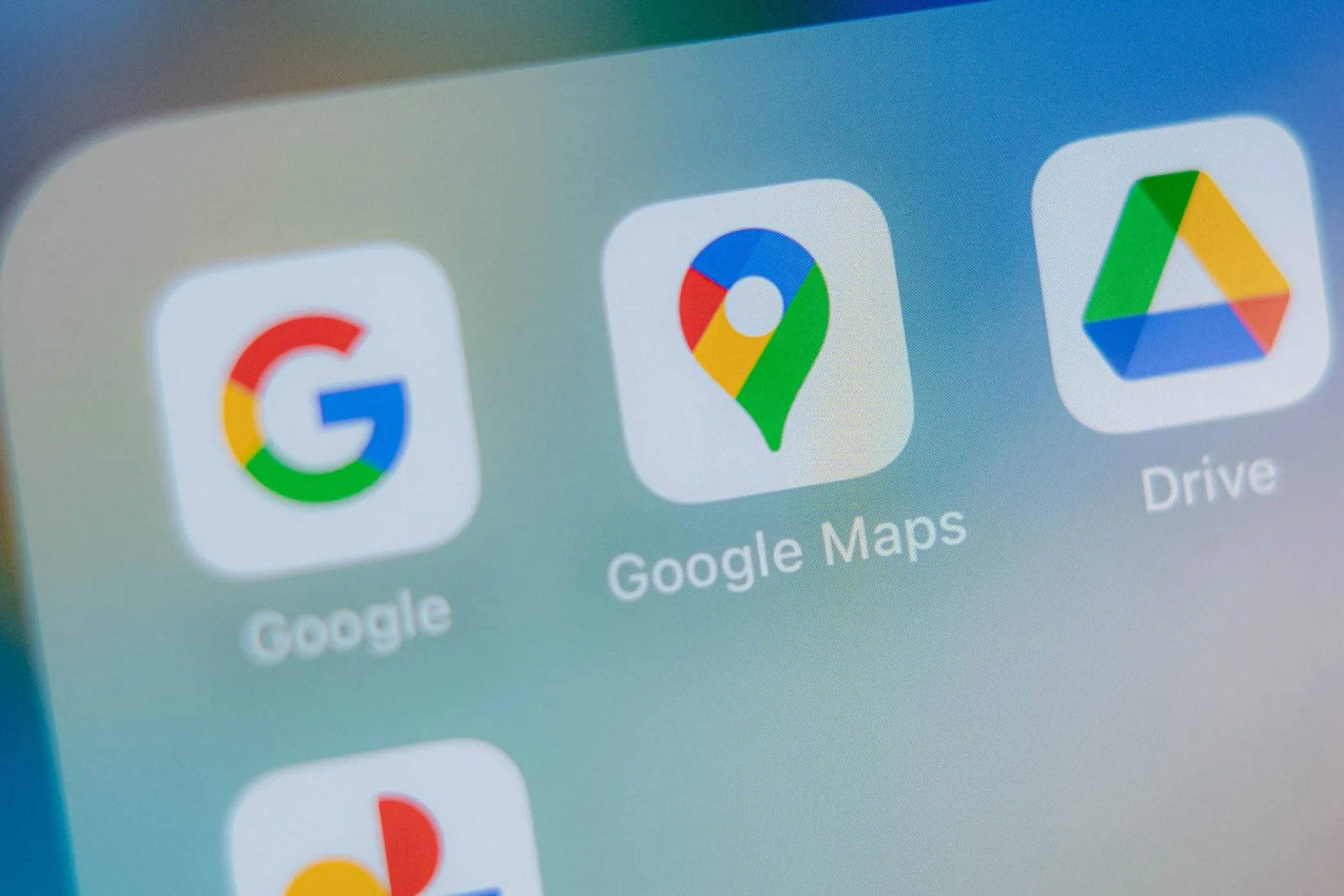 Biểu tượng Google Maps trên màn hình điện thoại