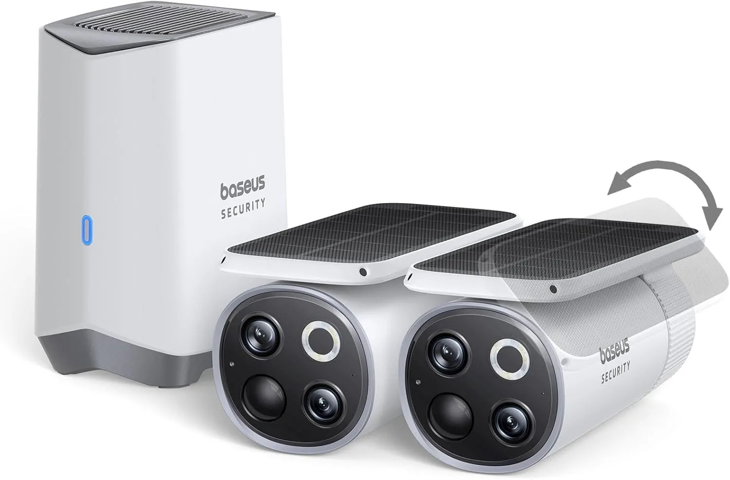 Bộ camera an ninh ngoài trời Baseus S1 Pro bao gồm camera và trạm trung tâm