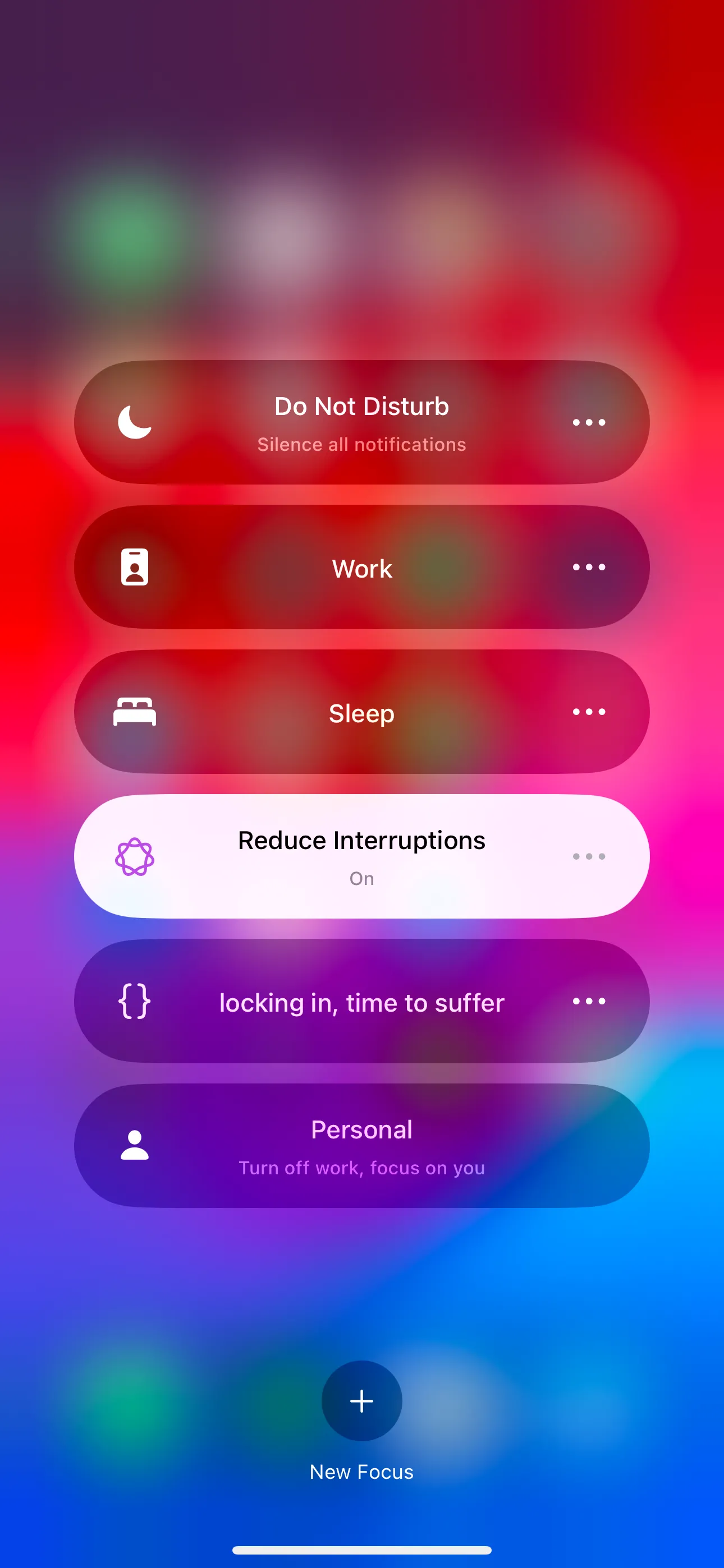 Các Chế độ Tập trung khác nhau trên iPhone bao gồm Giảm Gián Đoạn