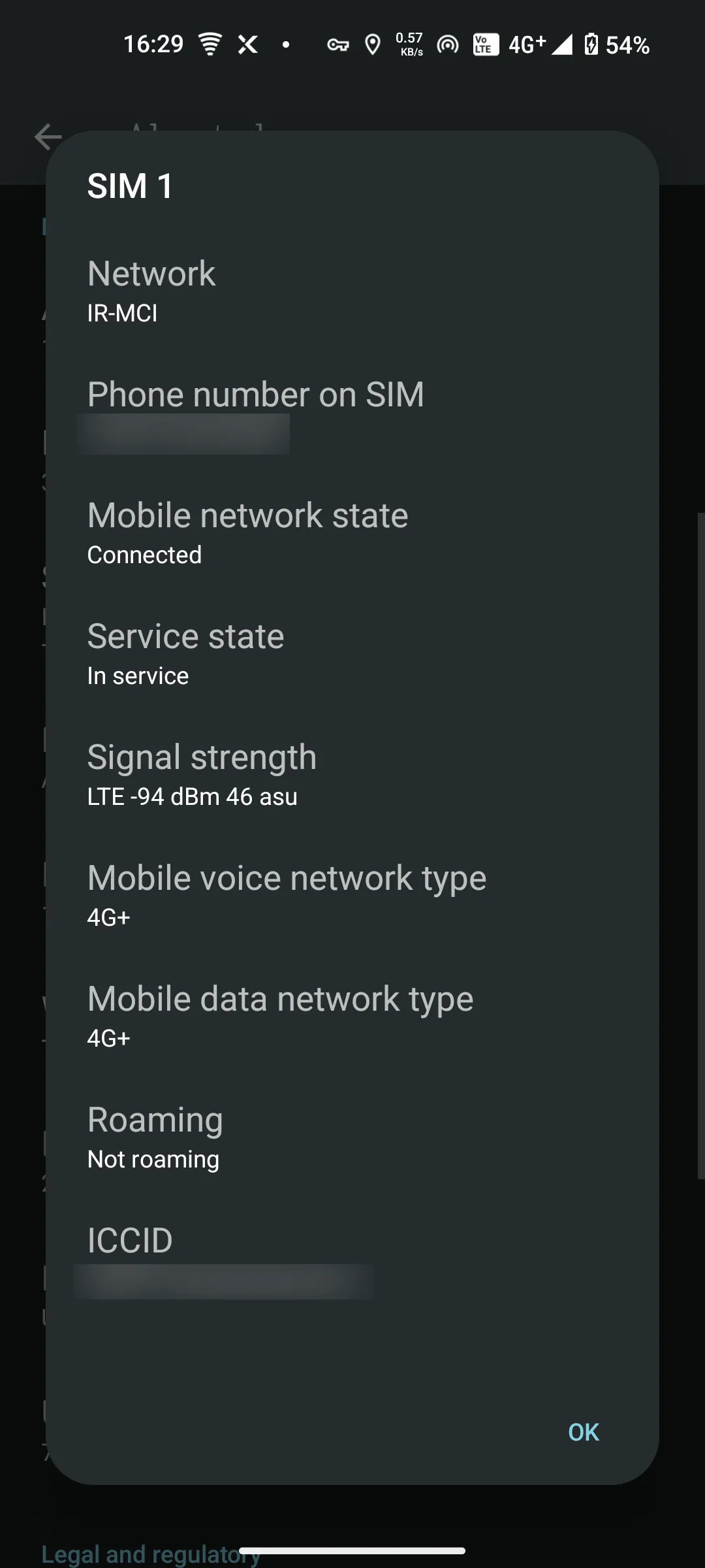 Các chỉ số tín hiệu trên Nothing Phone