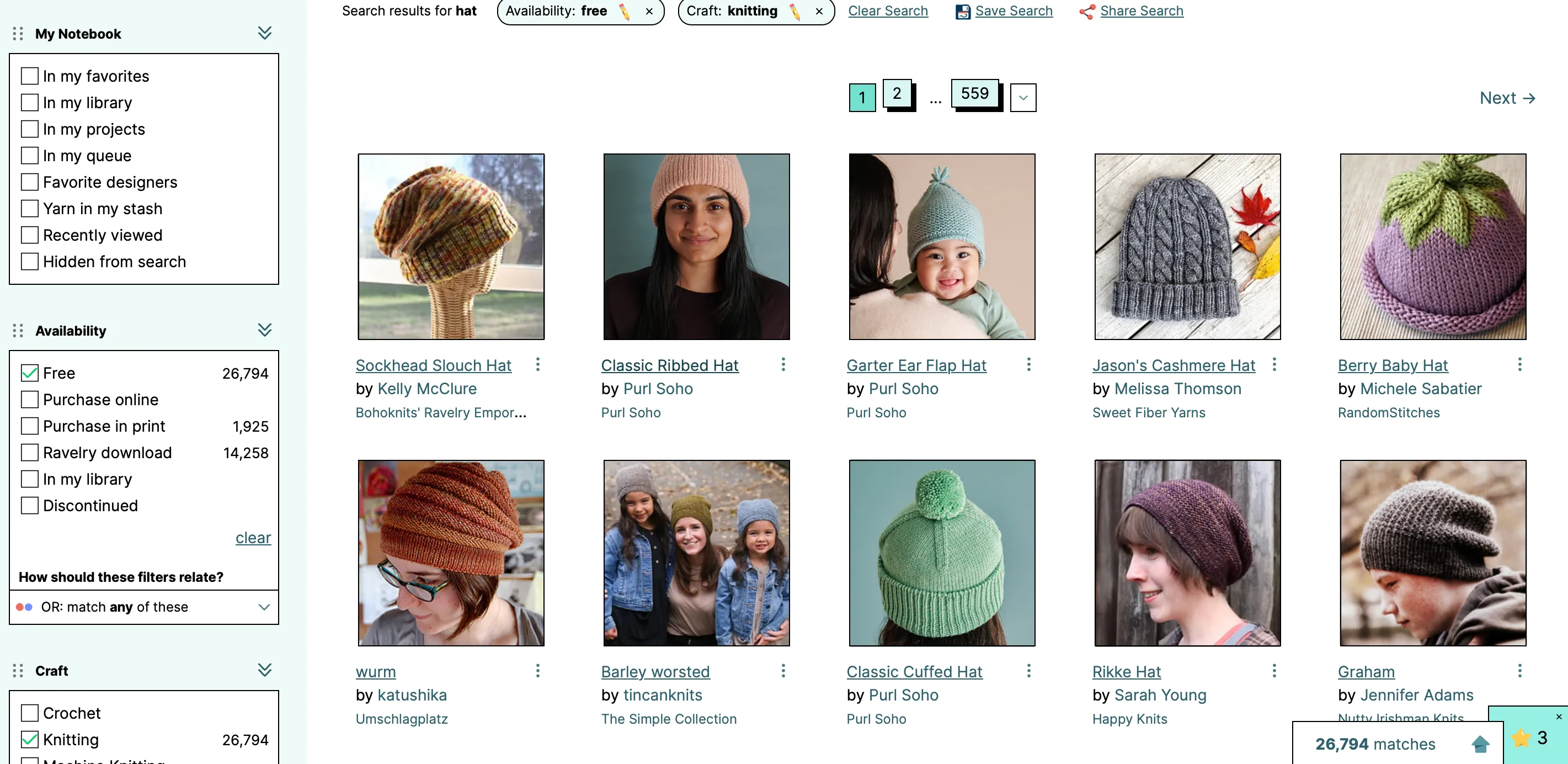 Các mẫu đan móc mũ len miễn phí trên Ravelry