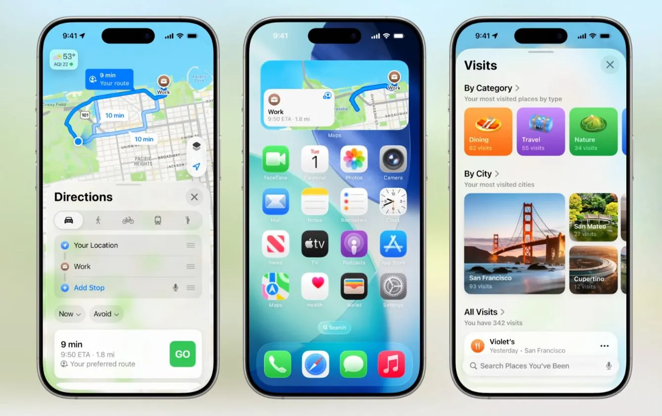 Các tính năng nổi bật mới của Apple Maps trong bản cập nhật iOS 26
