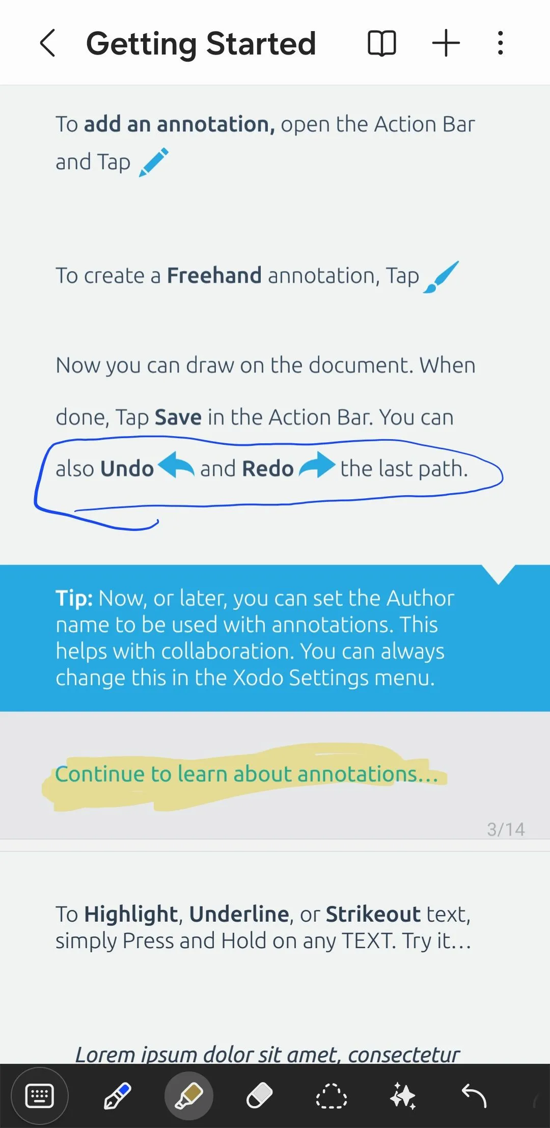 Các tùy chọn chú thích PDF mạnh mẽ trong Samsung Notes