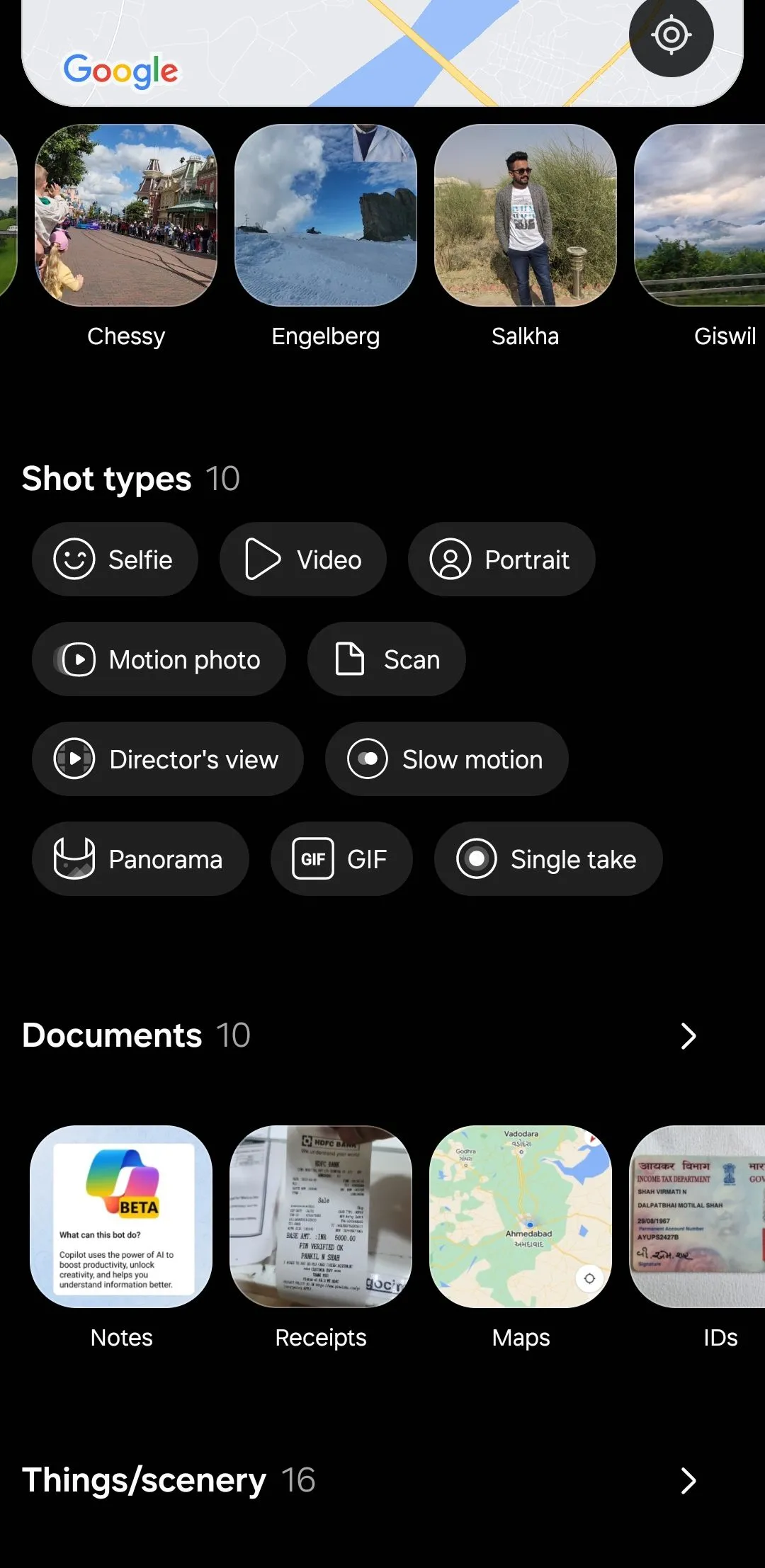 Các tùy chọn tìm kiếm nâng cao trong Thư viện Samsung (Samsung Gallery)