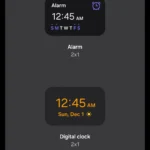 Các tùy chọn widget đồng hồ và thời tiết trên điện thoại Samsung Galaxy