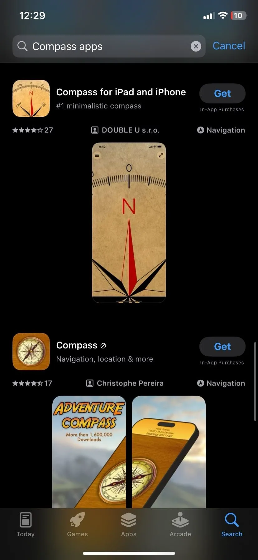 Các ứng dụng la bàn phổ biến trên App Store
