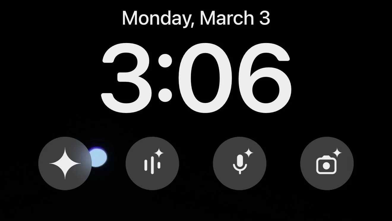 Các widget Google Gemini trên màn hình khóa iPhone giúp truy cập nhanh các tính năng AI
