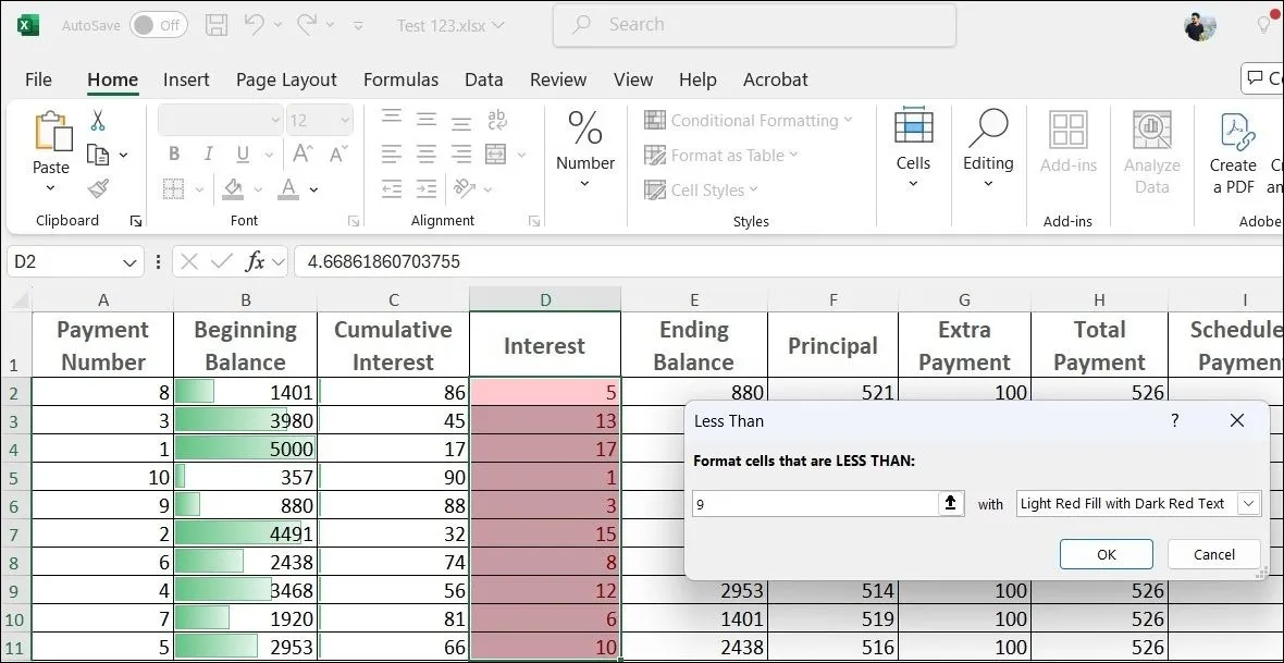 Cách áp dụng Định dạng có điều kiện trong Excel.