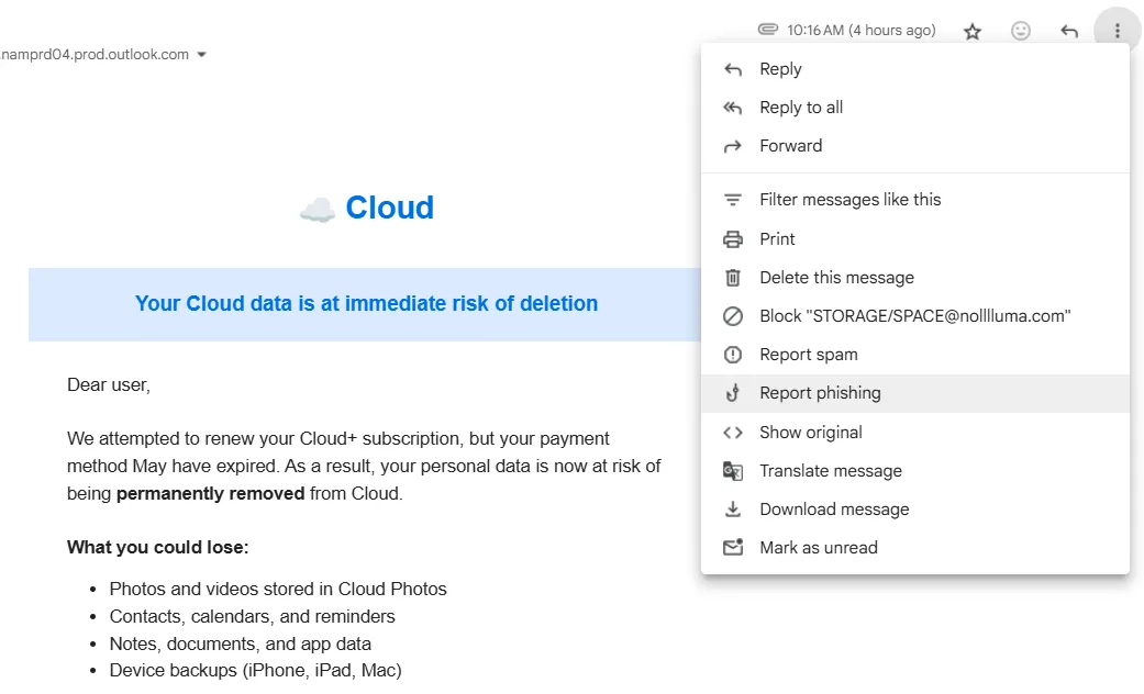 Cách báo cáo email lừa đảo trên Gmail giúp bảo vệ người dùng