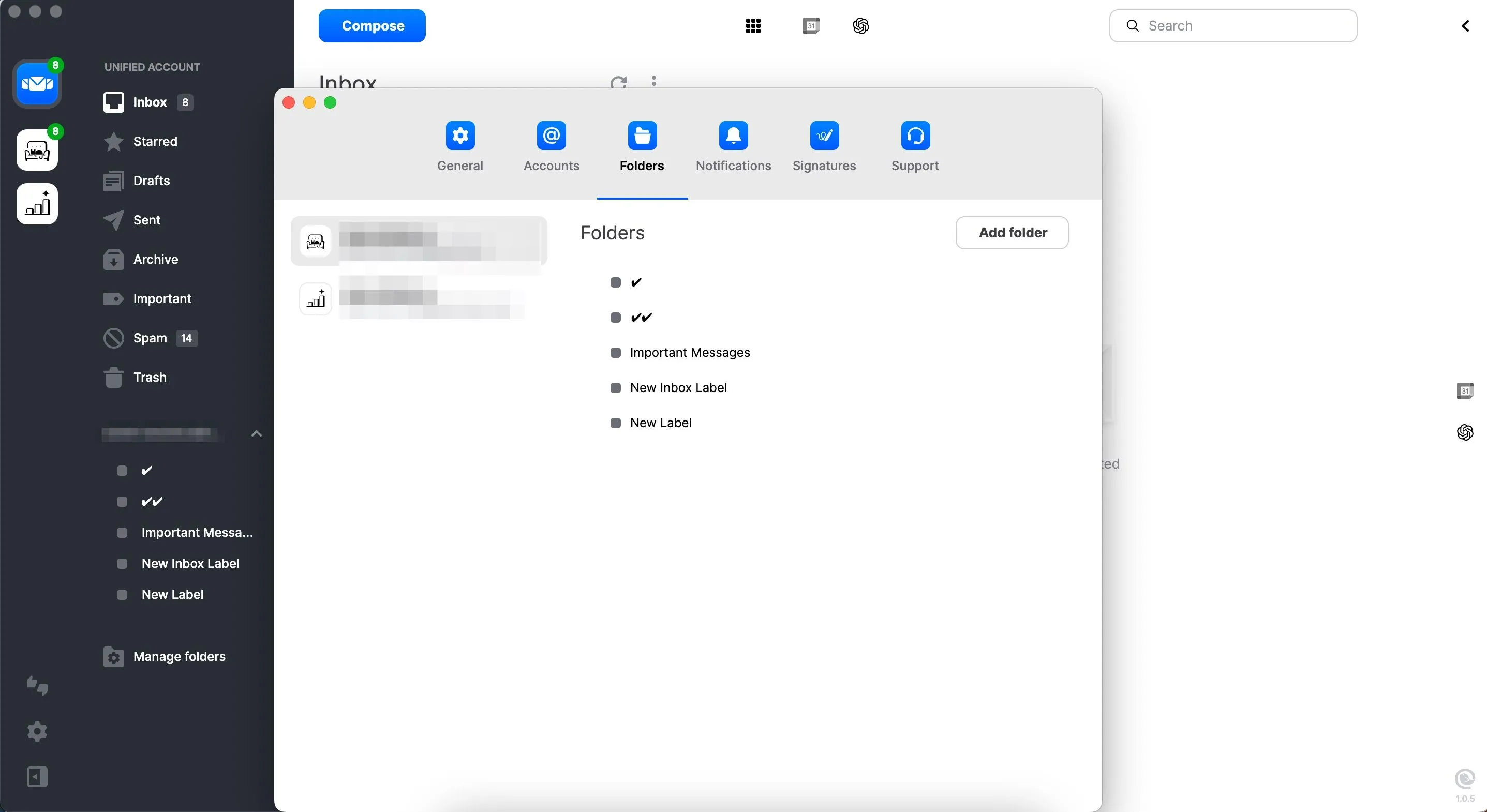 Cách quản lý và sắp xếp các thư mục email trong ứng dụng Mailbird.