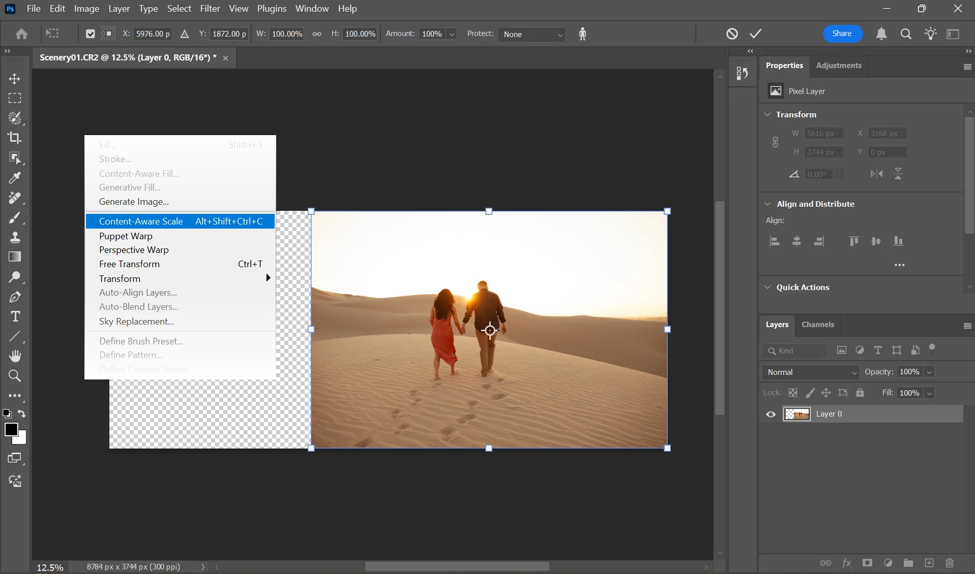 Cách sử dụng Content-Aware Scale trong Photoshop để cân chỉnh hình ảnh