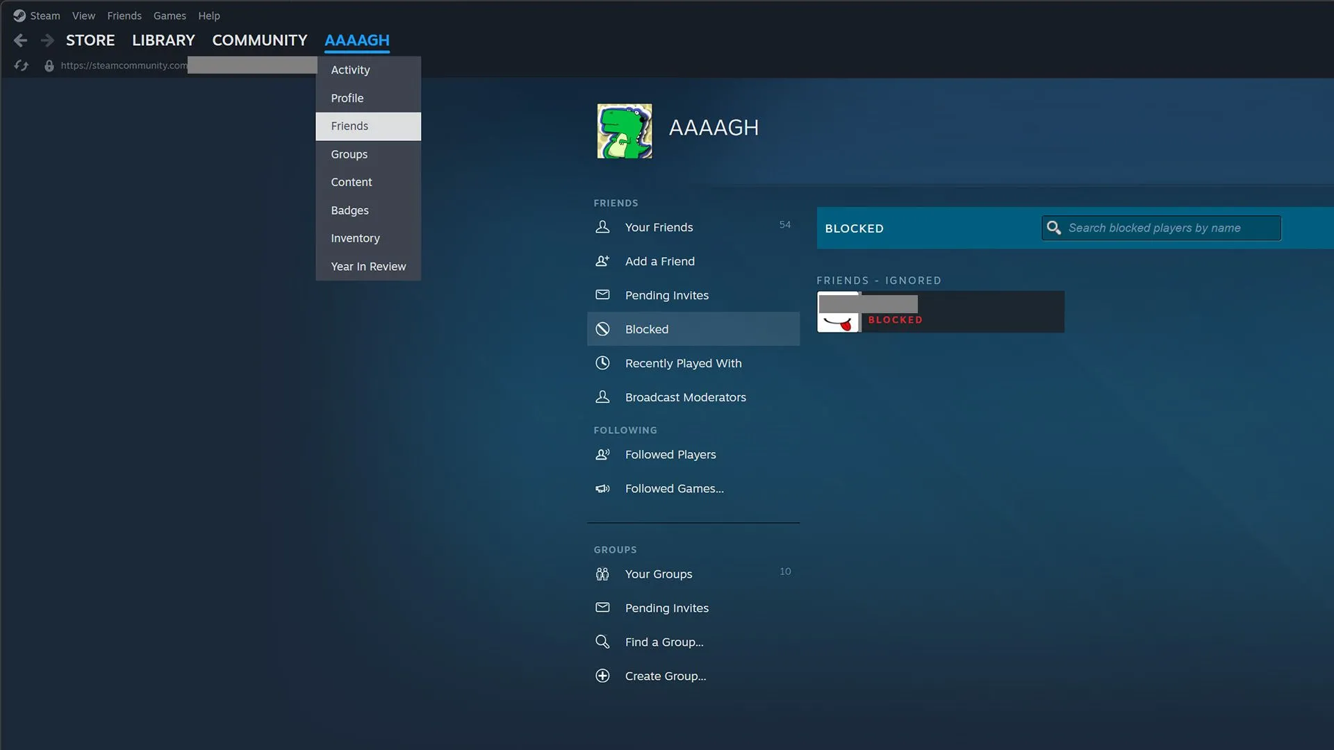 Cách truy cập danh sách chặn của bạn trên Steam