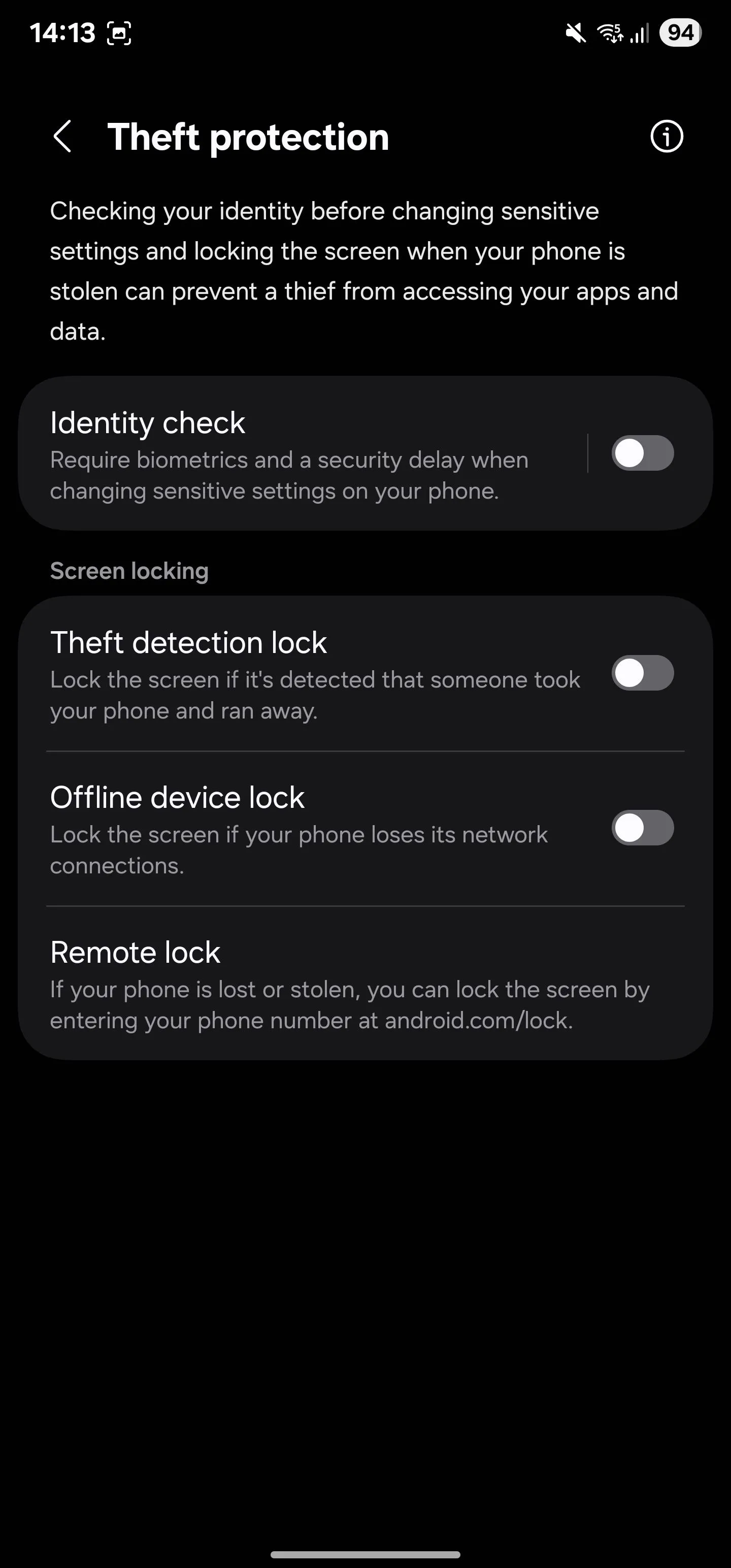 Cài đặt bảo vệ chống trộm trên Samsung Galaxy với tùy chọn Kiểm tra danh tính