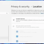 Cài đặt dịch vụ vị trí trong Windows 11