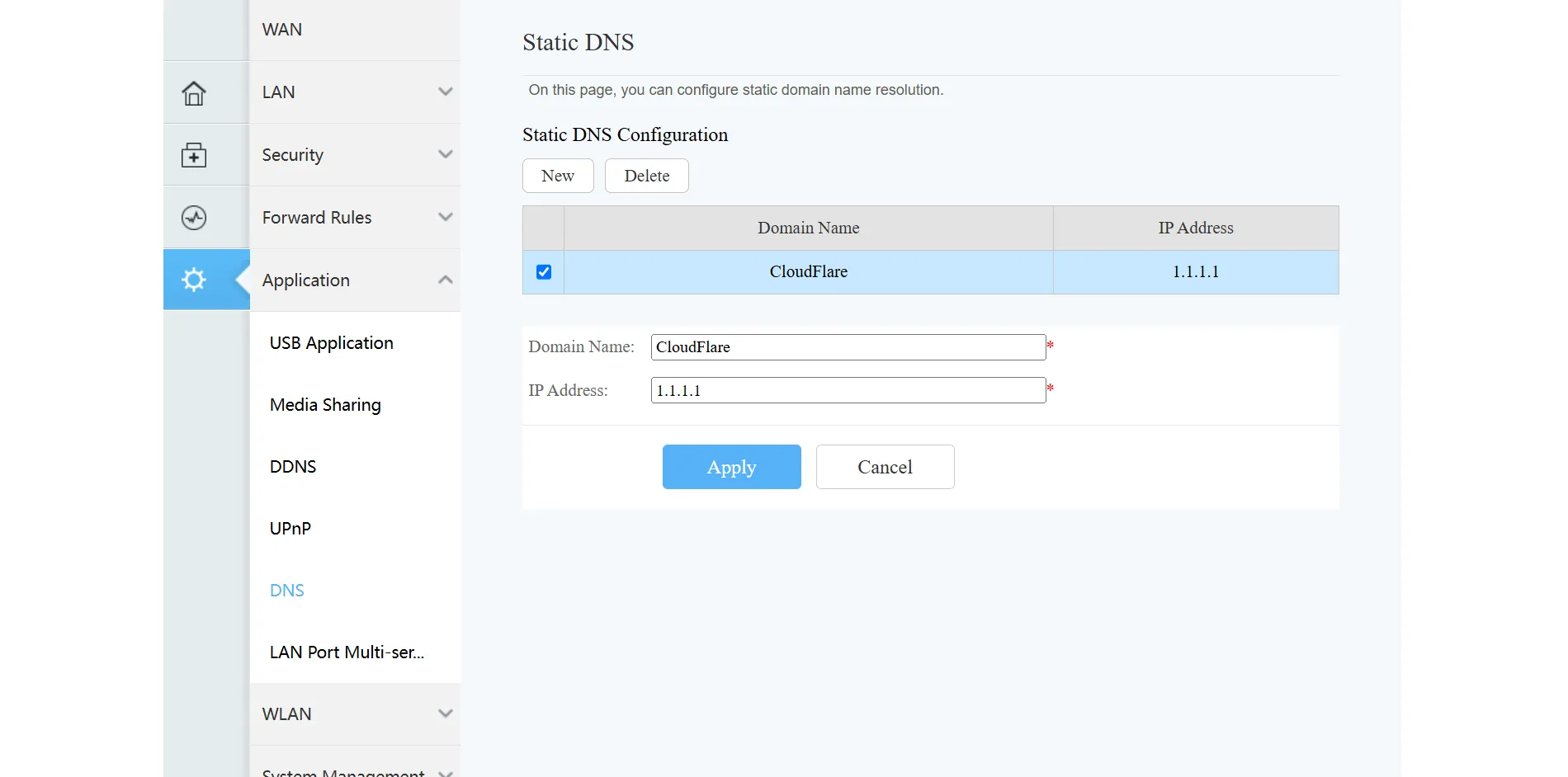 Cài đặt DNS của Cloudflare trên bộ định tuyến