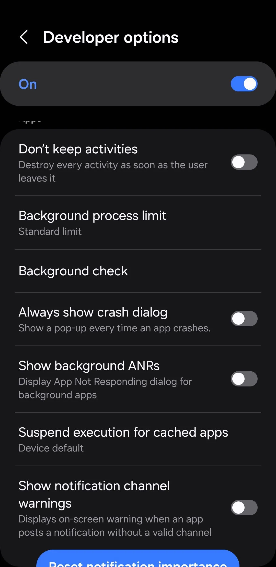 Cài đặt giới hạn tiến trình nền trên Android để cải thiện hiệu suất