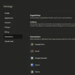 Cài đặt kết nối của Claude hiển thị các ứng dụng đã được liên kết