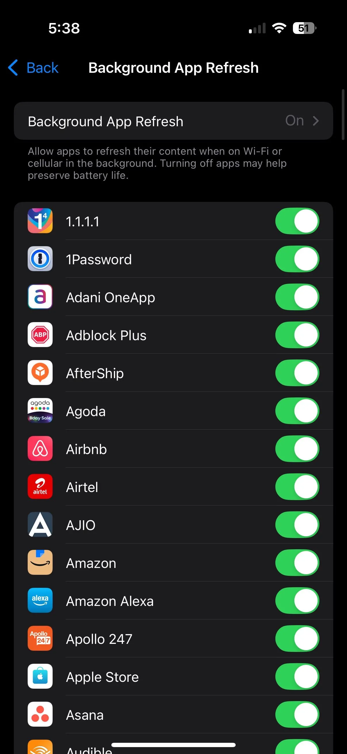 Cài đặt Làm Mới Ứng Dụng Trong Nền trên iPhone để tiết kiệm dữ liệu di động