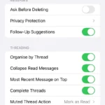 Cài đặt Mail của Apple trên iPhone hiển thị tùy chọn bảo vệ quyền riêng tư email