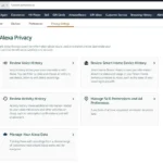 Cài đặt quyền riêng tư và lịch sử giọng nói Alexa trên trang web Amazon