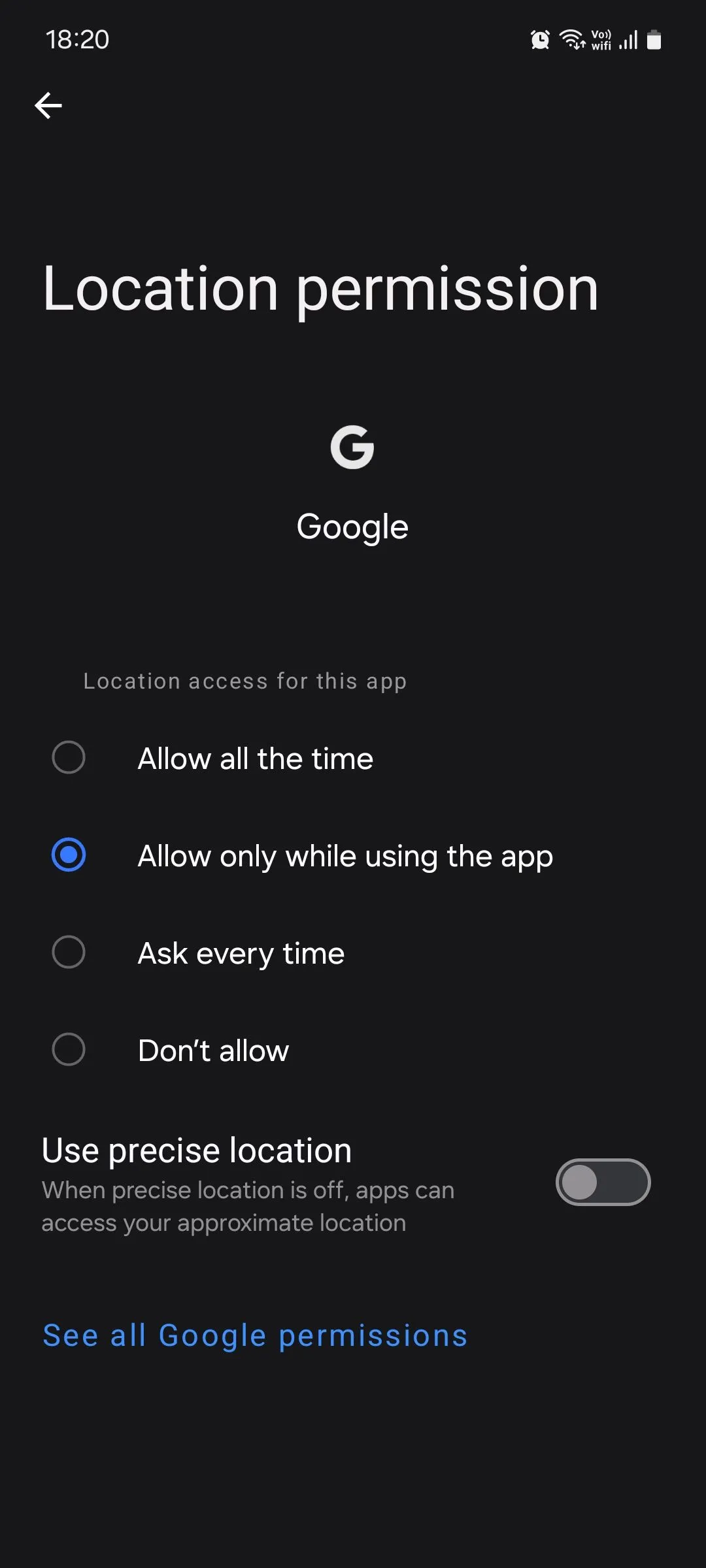 Cài đặt quyền vị trí cho ứng dụng cụ thể trên Samsung One UI