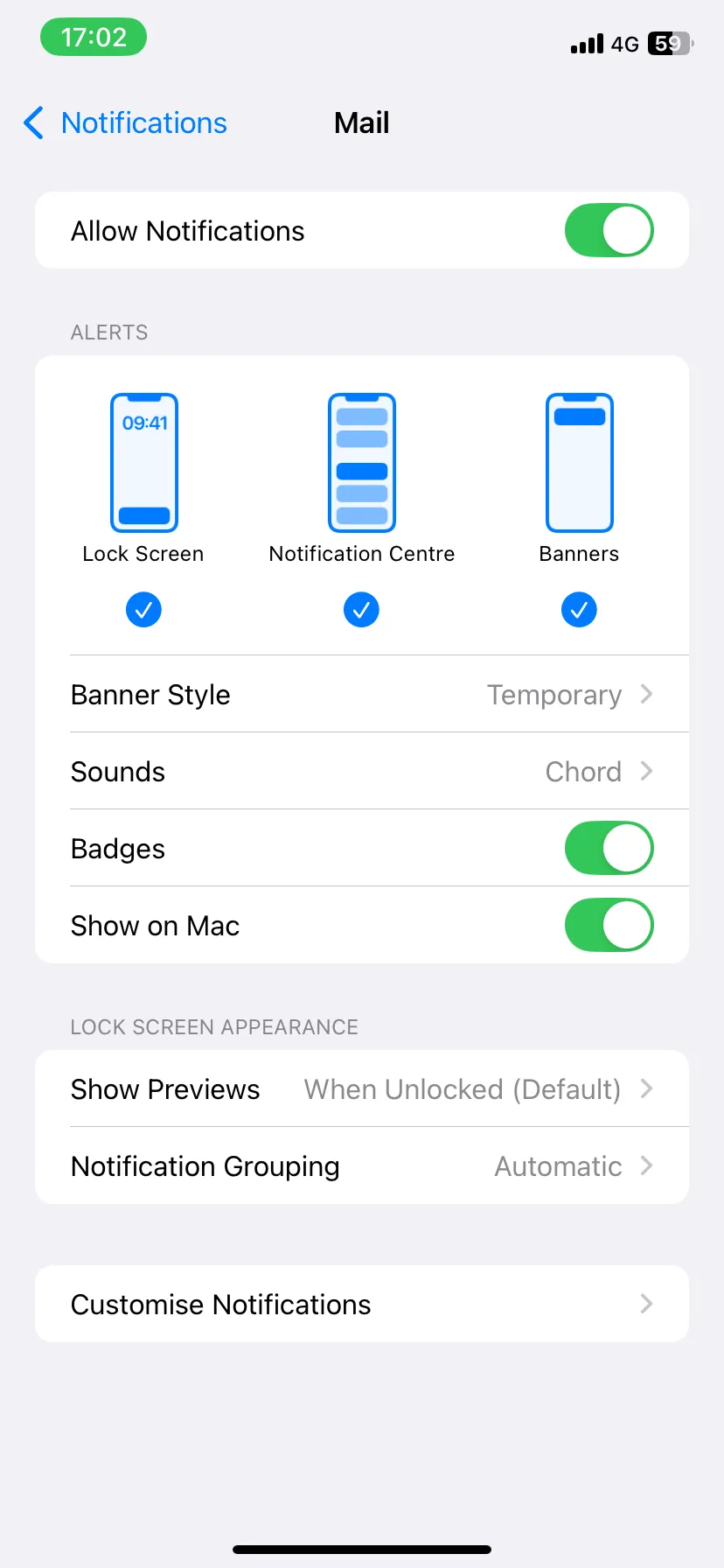 Cài đặt thông báo cho ứng dụng Mail trên iPhone để đảm bảo nhận thông báo email mới