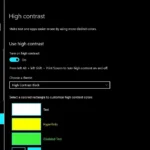 Cài đặt tính năng tương phản cao (High Contrast) trong Windows 10 để bật chế độ tối cho Notepad