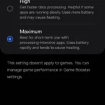 Cài đặt tốc độ xử lý trên điện thoại Samsung Galaxy