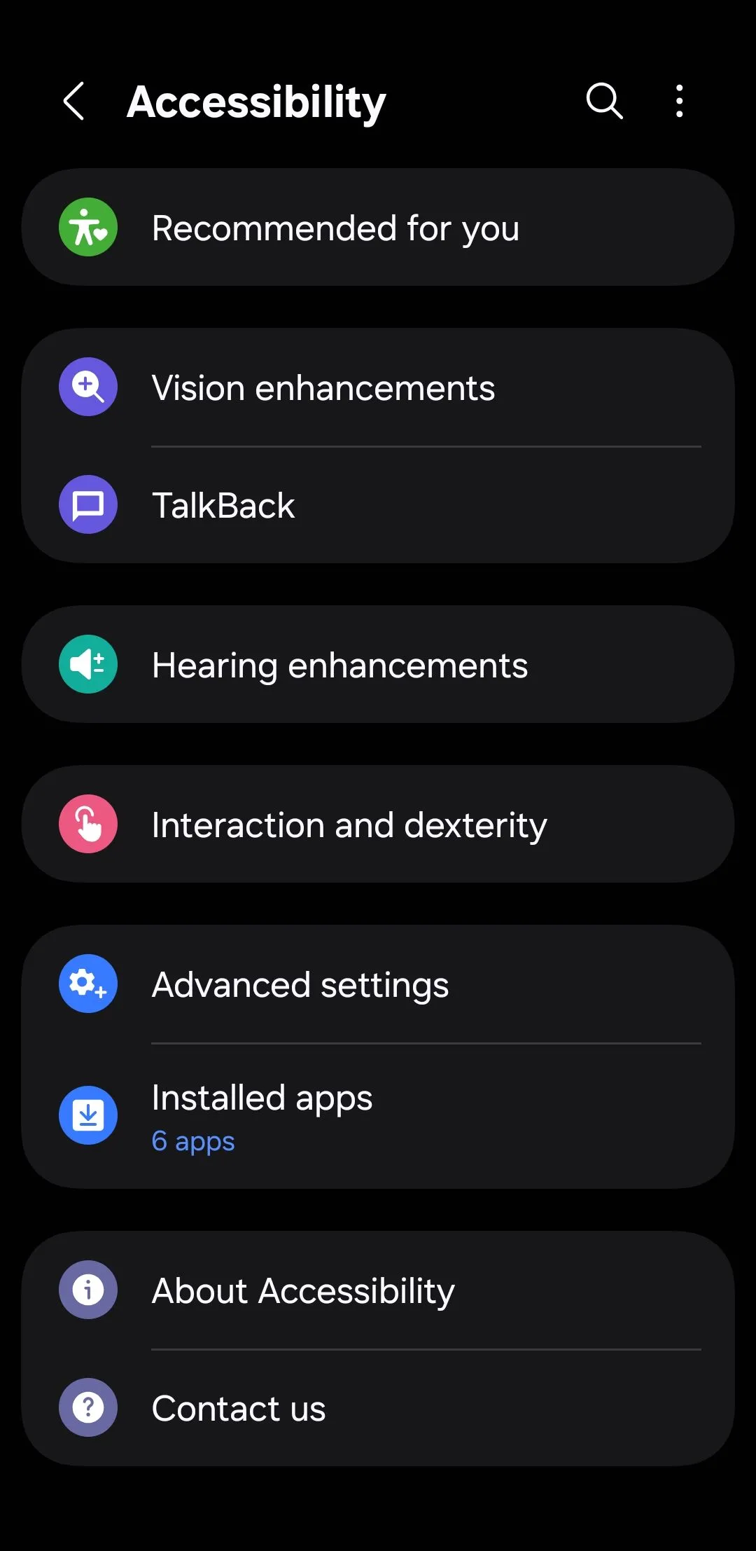 Cài đặt trợ năng trên điện thoại Android