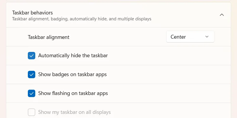 Cài đặt tự động ẩn thanh Taskbar trong Windows 11 để tối ưu không gian làm việc