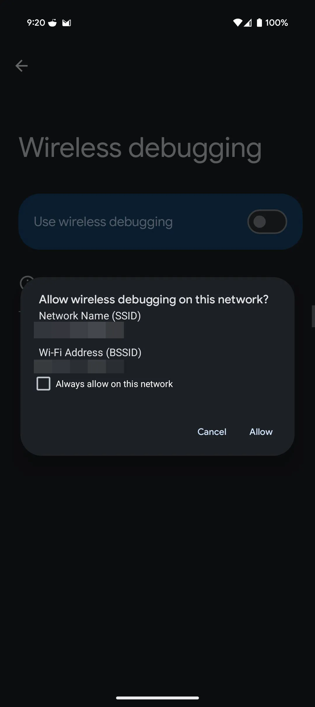 Cài đặt tùy chọn nhà phát triển trên Android với các mục gỡ lỗi USB và gỡ lỗi không dây được bật