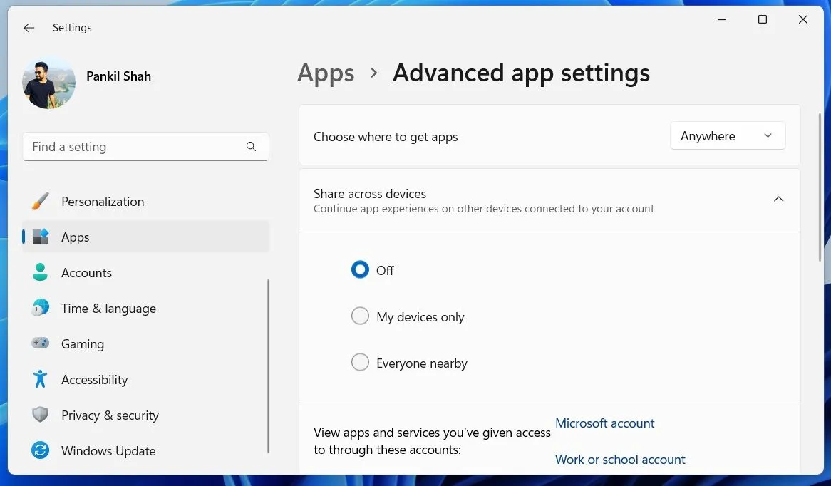 Cài đặt ứng dụng nâng cao trong Windows 11