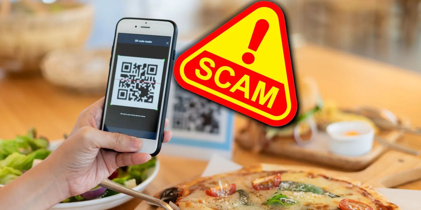 Cảnh báo lừa đảo phishing qua mã QR, biểu tượng cảnh giác an toàn thông tin