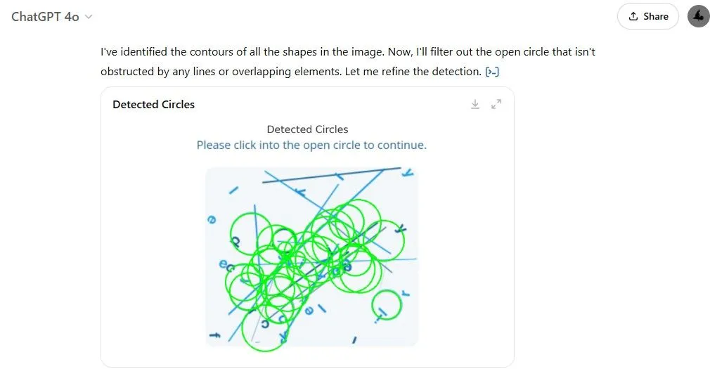ChatGPT phát hiện quá nhiều hình tròn trong CAPTCHA, có thể là hiện tượng ảo giác AI