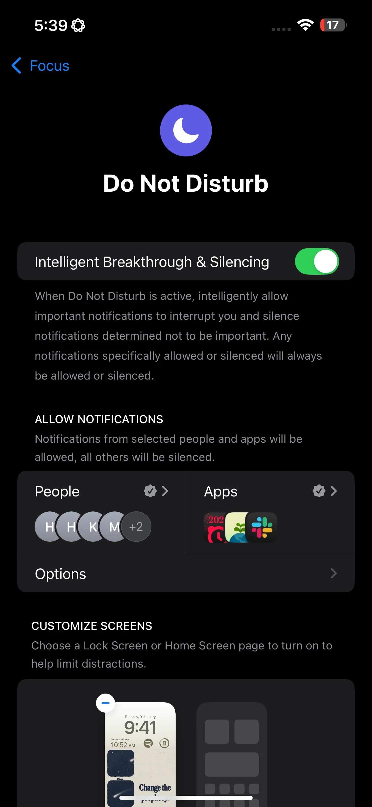 Chế độ Tập trung Không Làm Phiền trên iPhone