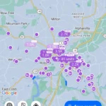 Chế độ xem bản đồ trên ứng dụng Zillow giúp định vị căn hộ và giá thuê