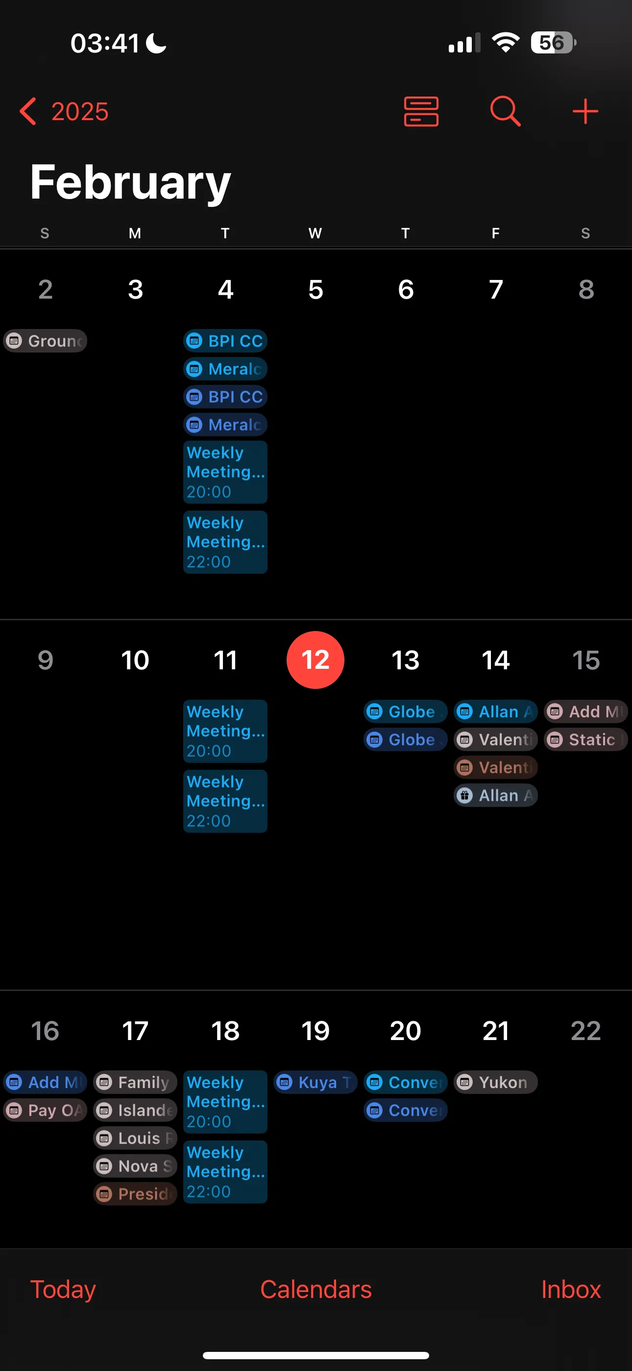 Chế độ xem tháng của Lịch Apple trên iOS 18 đã được thu nhỏ để hiển thị nhiều tuần hơn