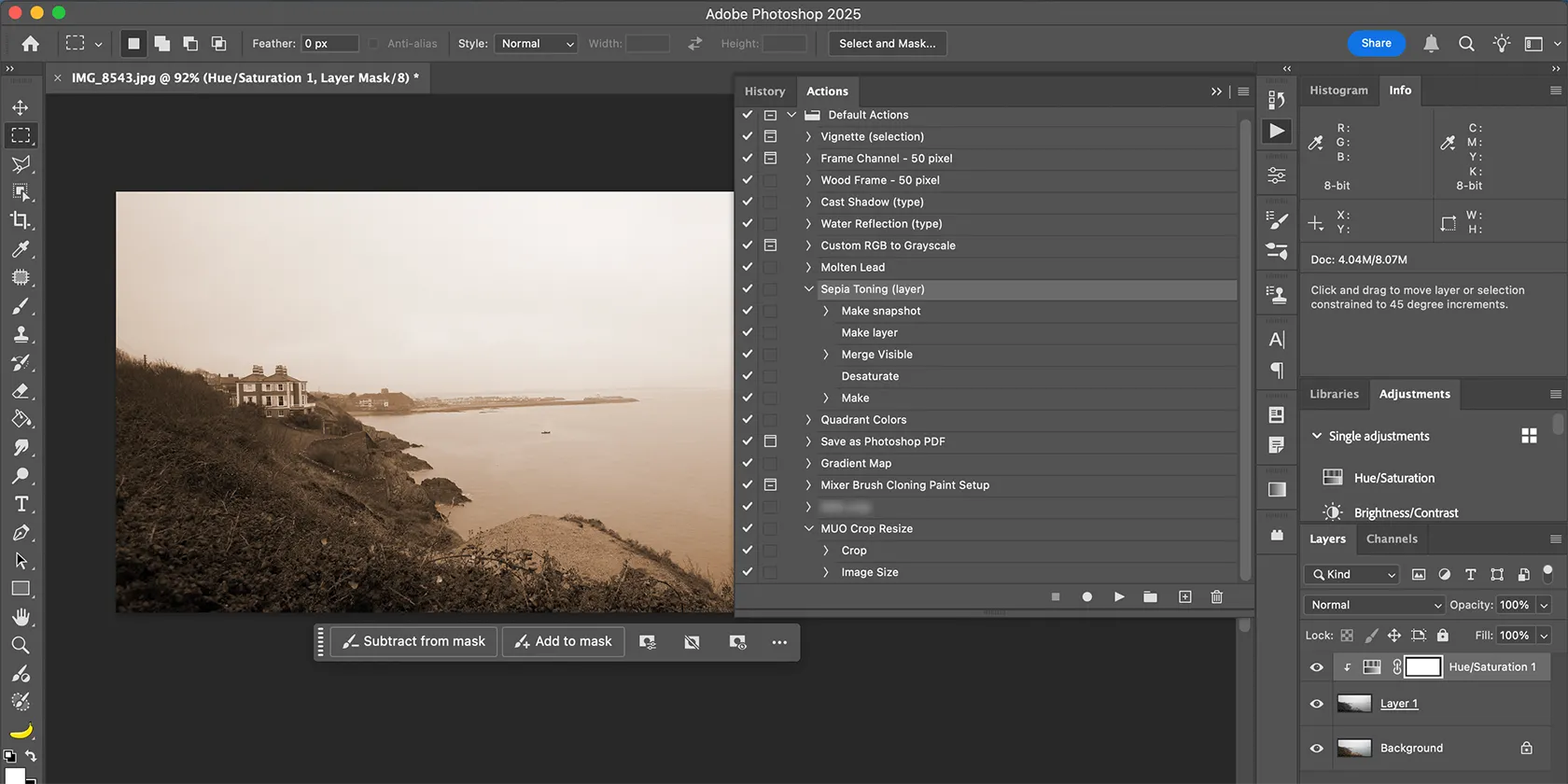 Chỉnh sửa ảnh theo tông màu nâu đỏ với Photoshop Actions