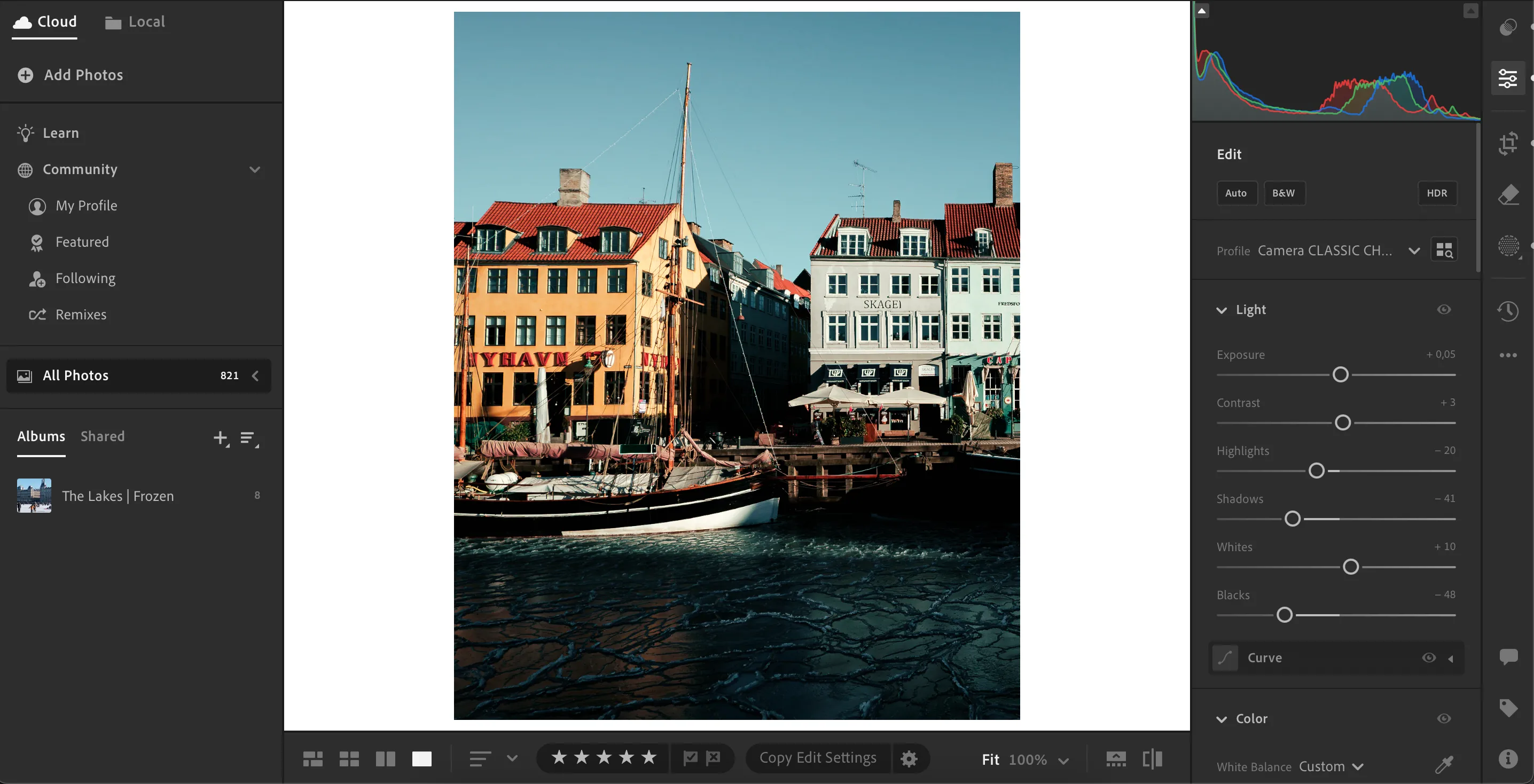 Chỉnh sửa ảnh trên ứng dụng Lightroom CC dành cho máy tính