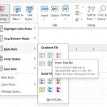 Chọn Data Bars để thêm thanh dữ liệu vào bảng tính Excel