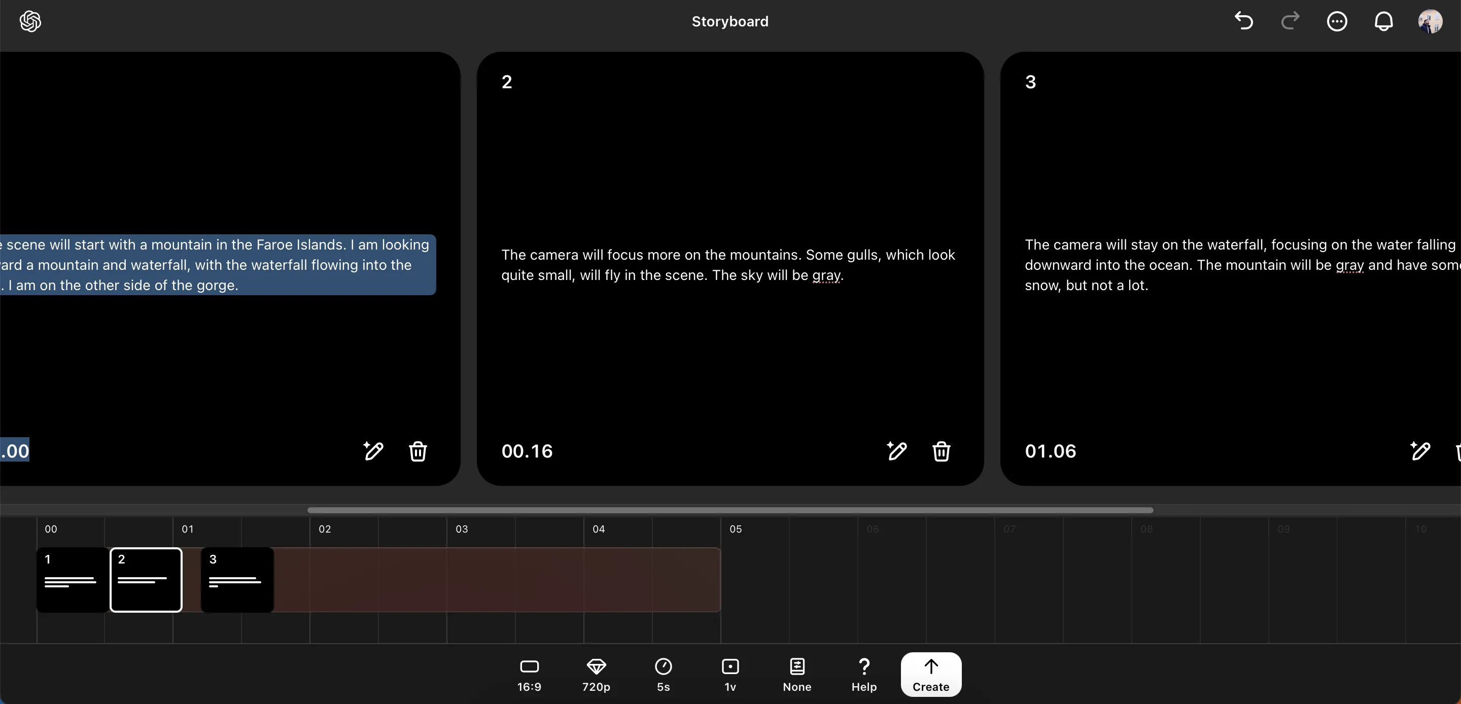 Công cụ tạo storyboard dễ sử dụng trong ứng dụng Sora, giúp người dùng xây dựng câu chuyện cho video AI.