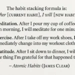 Công thức ghép thói quen (Habit Stacking) từ cuốn "Atomic Habits" của James Clear