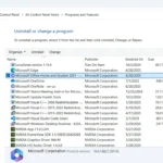 Cửa sổ Programs and Features trên Windows