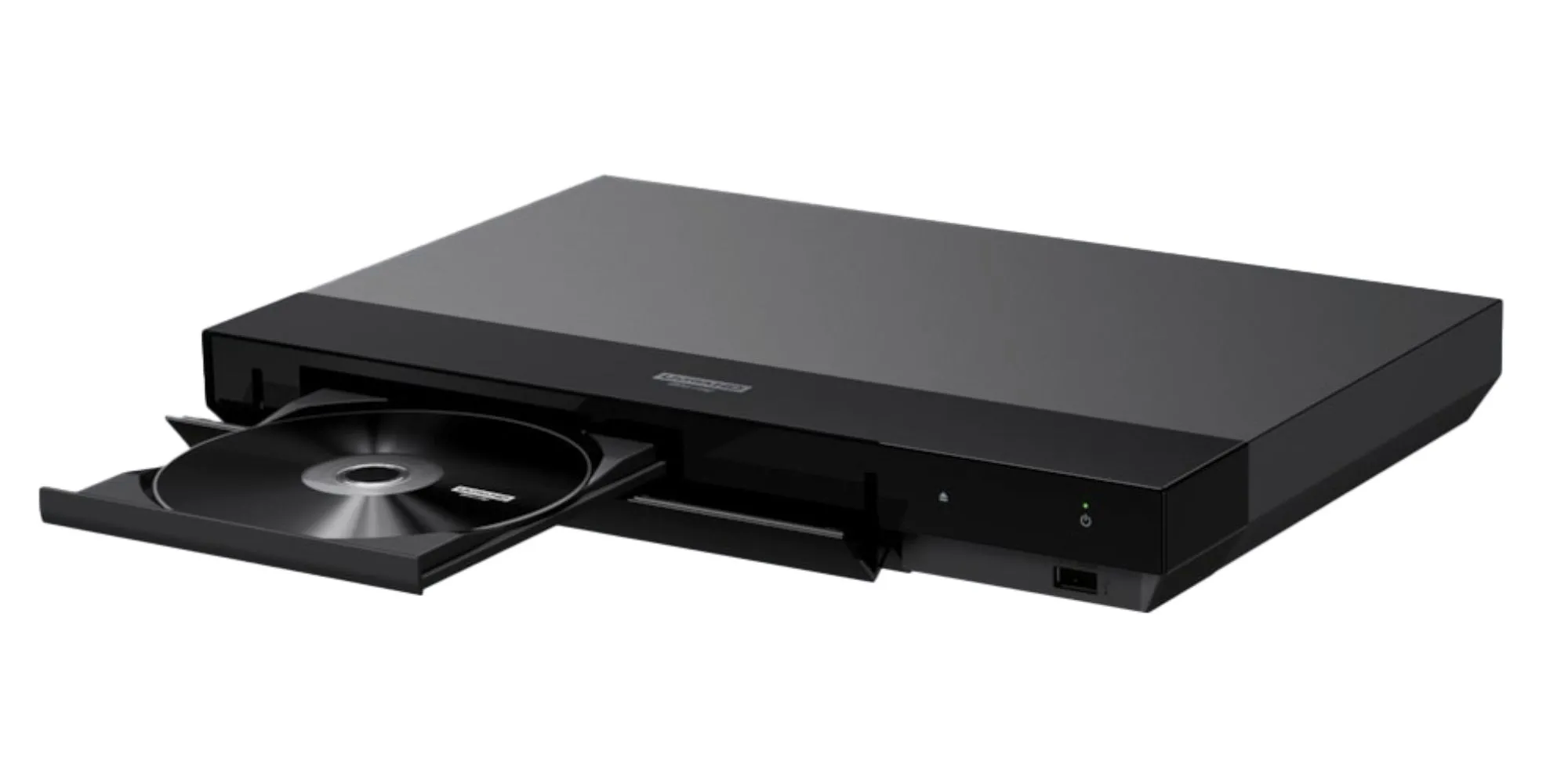 Đầu đĩa Blu-ray 4K Sony UBP-X700/K mới ra mắt nhìn từ mặt trước, thiết kế nhỏ gọn, hiện đại với các nút điều khiển và logo Sony rõ nét.